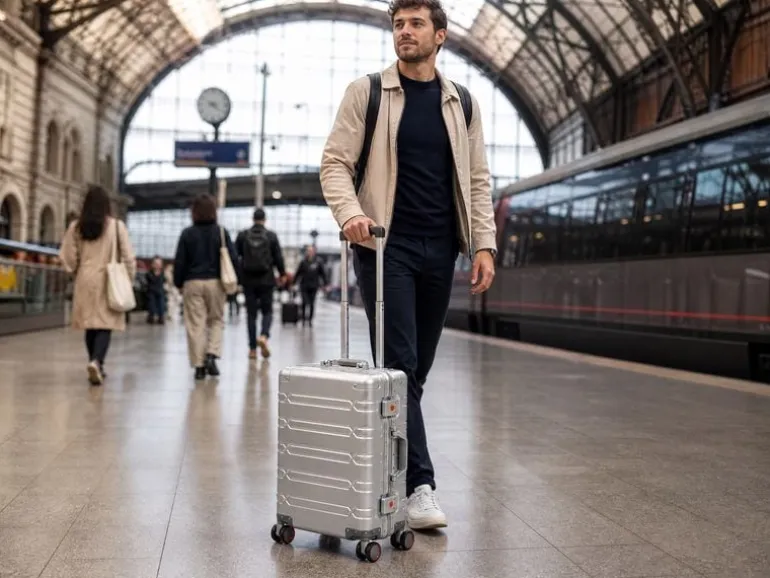 KOOR Reisekoffer Aluminium 40 L, Silber