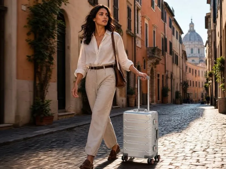 KOOR Reisekoffer Aluminium 63 L, Silber