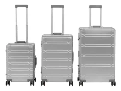 KOOR Reisekoffer Aluminium 63 L, Silber