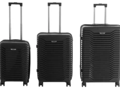 KOOR Reisekofferset Manila 3-teilig, Schwarz