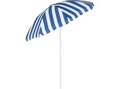 KOOR Sonnenschirm Marino 180 cm, Blau/Weiss