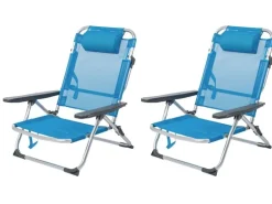 KOOR Strandstuhl Arieenzo, Blau, 2 Stück