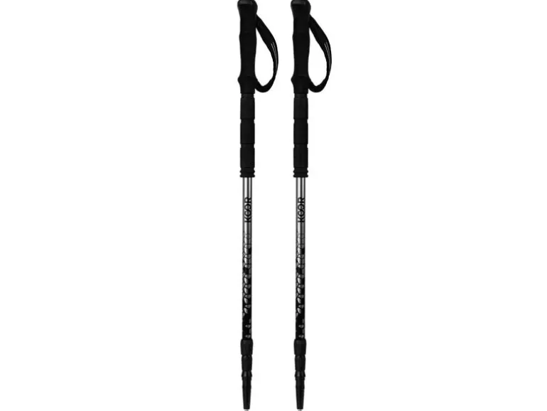 KOOR Wanderstock Aluminium Rivoola Schwarz/Silber