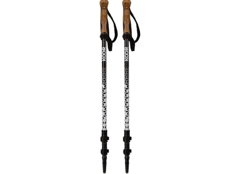 KOOR Wanderstock Aluminium Rivoola Kork Schwarz/Weiss