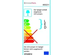 Kristall Form Spiegel LED MOON LIGHT 1
