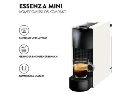 Krups Kaffeemaschine Nespresso Essenza Mini XN1101 Schwarz/Weiss