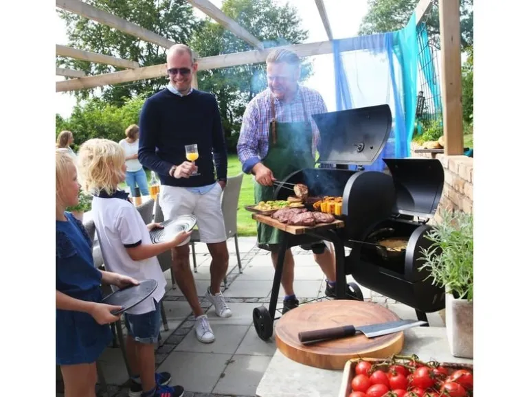 Landmann Holzkohlegrill Smoker Vinson 200 - Schwarz
