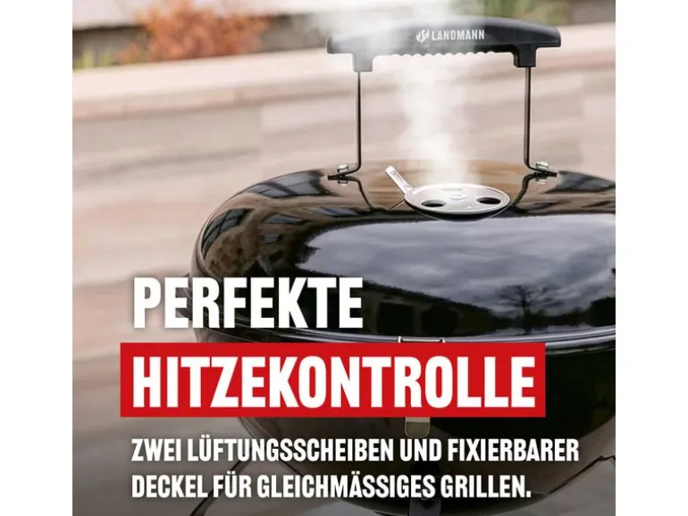 Landmann Holzkohle Kugelgrill 36 cm Schwarz