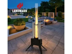 Landmann Pellet-Fackel 135 cm, Schwarz/Edelstahl