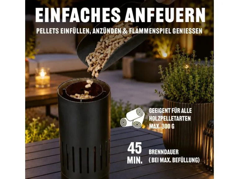 Landmann Tisch-Pelletfackel 53 cm, Schwarz