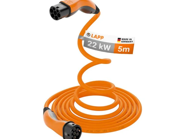 Lapp Ladekabel Helix für Elektroauto Typ 2, 22 kW, 5 m, Orange