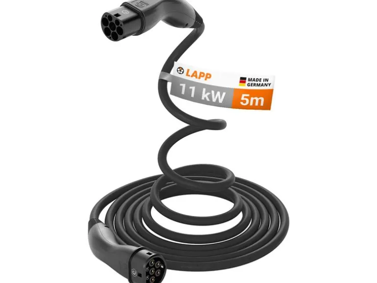 Lapp Ladekabel Helix für Elektroauto Typ 2, 11 kW, 5 m, Schwarz