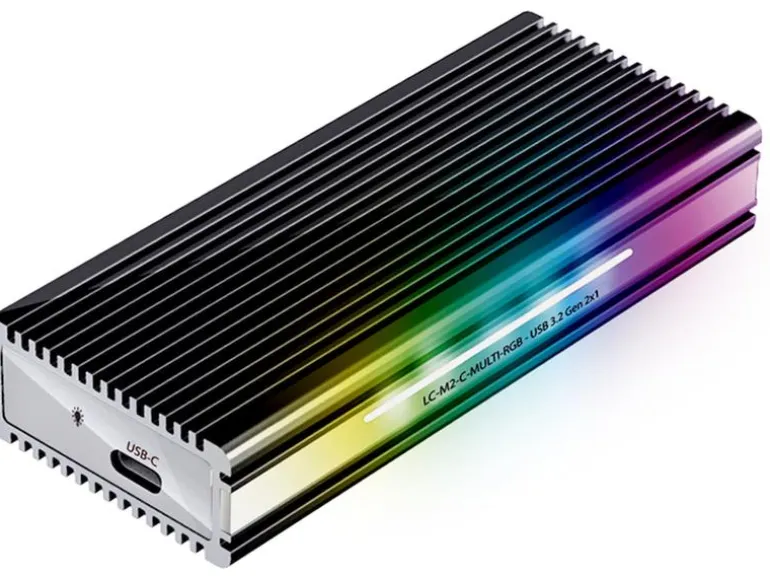 LC-Power Externes Gehäuse LC-M2-C-MULTI-RGB M.2