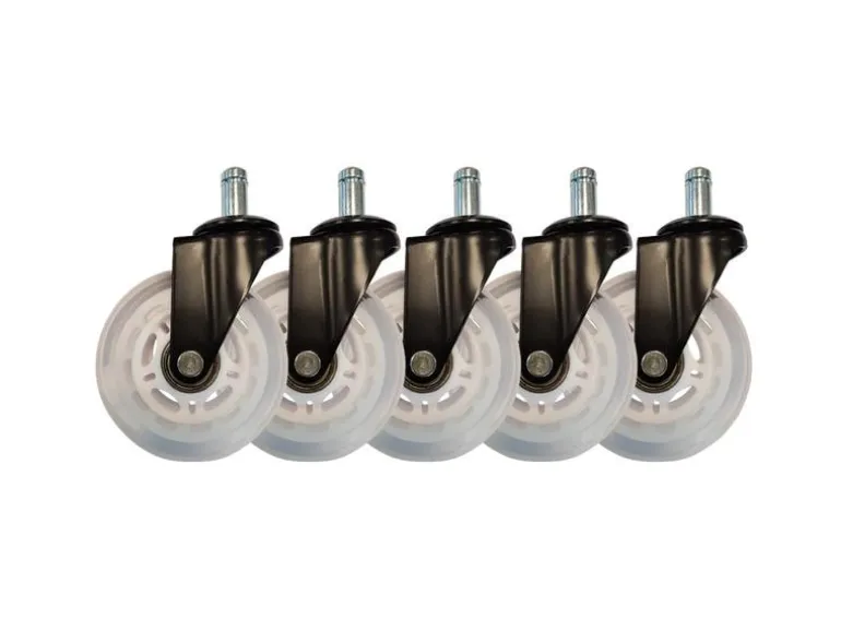 LC-Power Gaming Stuhlrollen 5er Set Weiss