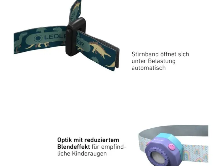LED LENSER Stirnlampe Kidled 4R Grün