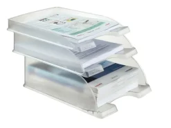 Leitz Ablagekorb Plus Standard Frost Transparent/Weiss