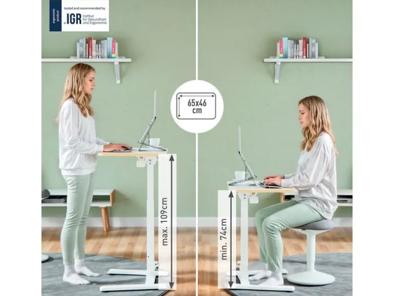 Leitz Stehtisch Ergo höhenverstellbar 65 cm x 46 cm