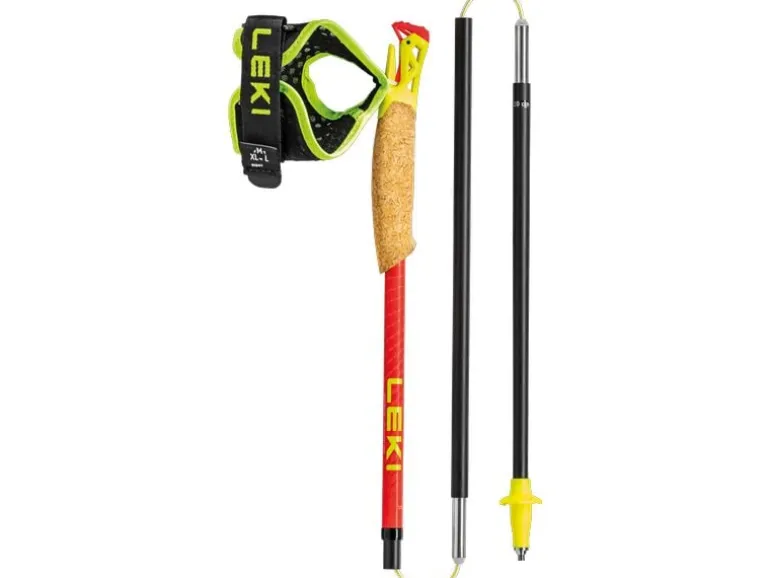 LEKI Wanderstock Ultratrail FX.One Superlite 130 cm Rot/Gelb