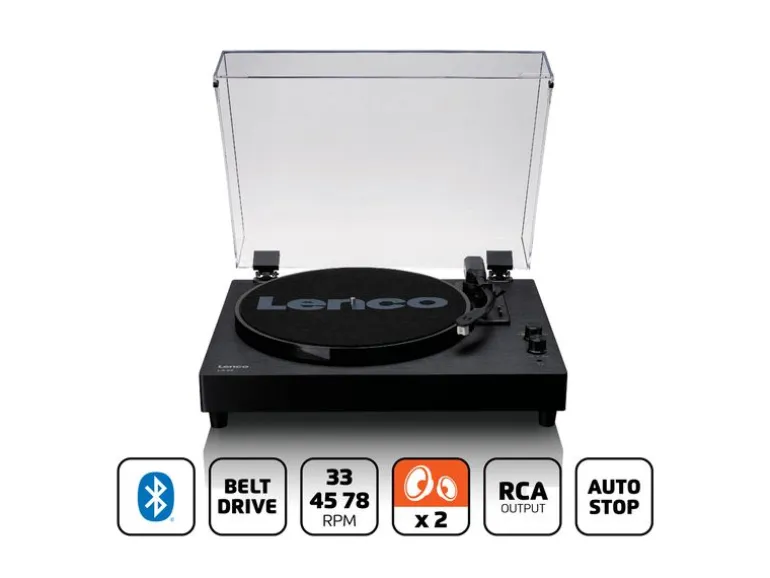 Lenco LS-60BK Bluetooth Retro-Design Holzgehäuse
