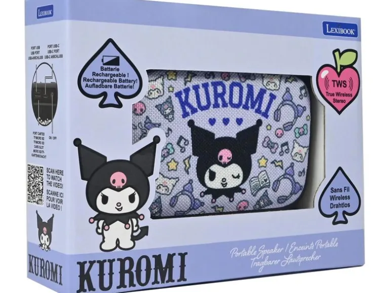 Lexibook Bluetooth-Lautsprecher KUROMI Schwarz/Lila