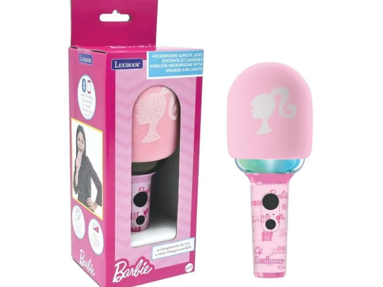 Lexibook Karaoke Bluetooth-/Wireless-Mikrofon Barbie
