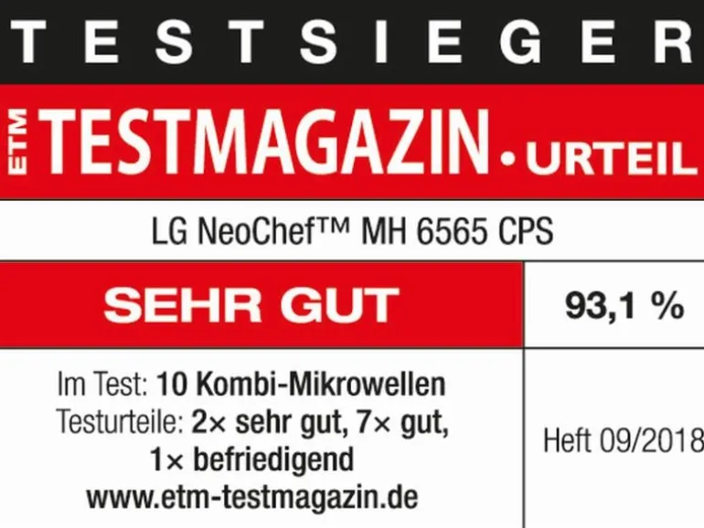 LG Mikrowelle NeoChef MH6565CPS Silber