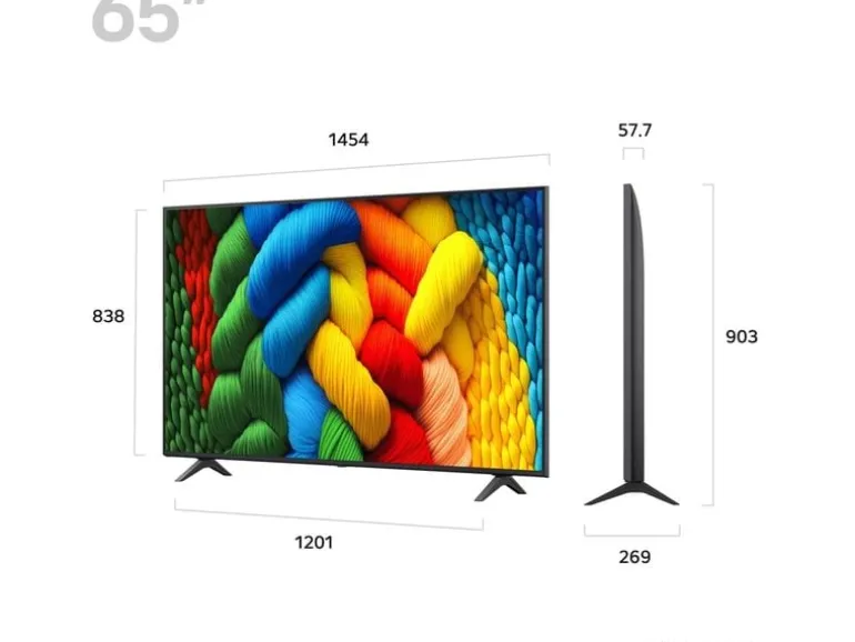 LG TV 65NANO80A6B 65", 3840 x 2160 (Ultra HD 4K), LED-LCD