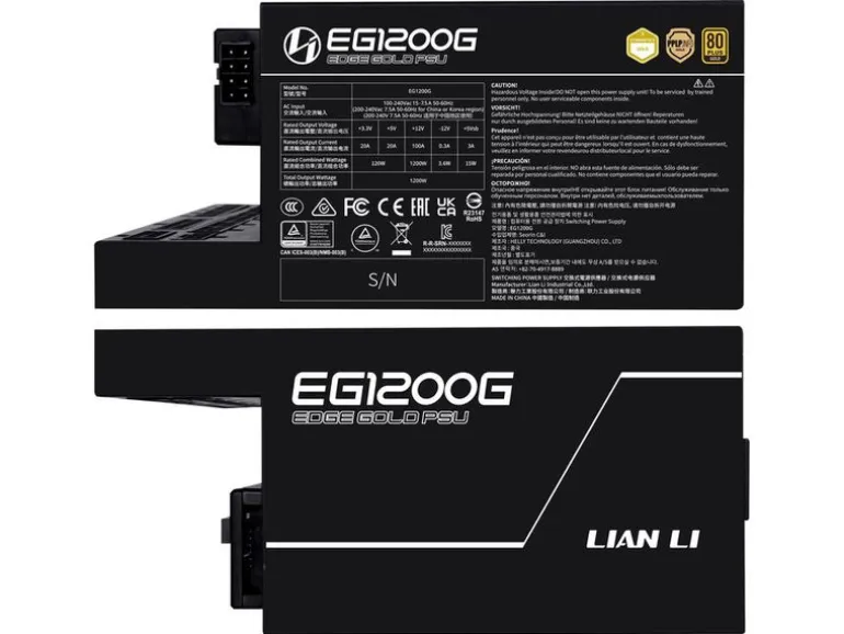 Lian Li Netzteil Edge 1200 Edge Gold 1200 W Schwarz