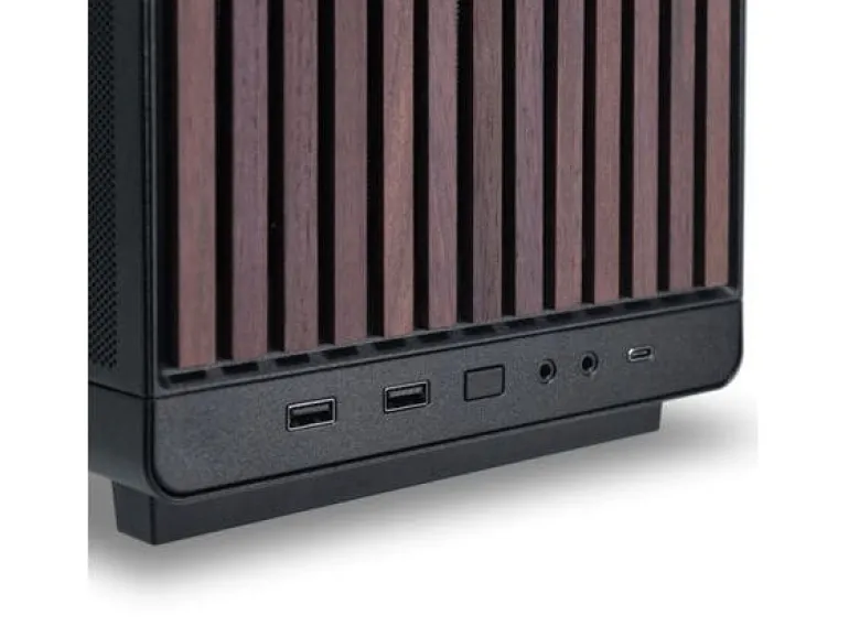 Lian Li PC-Gehäuse A3-mATX Wood Edition Schwarz/Walnuss