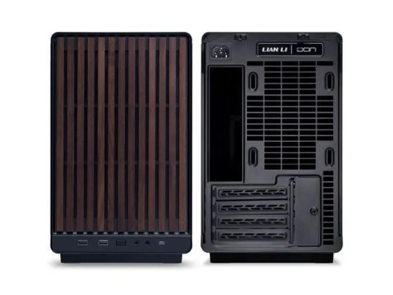 Lian Li PC-Gehäuse A3-mATX Wood Edition Schwarz/Walnuss