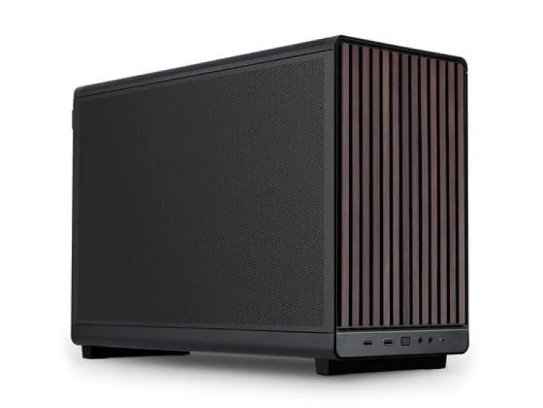 Lian Li PC-Gehäuse A3-mATX Wood Edition Schwarz/Walnuss