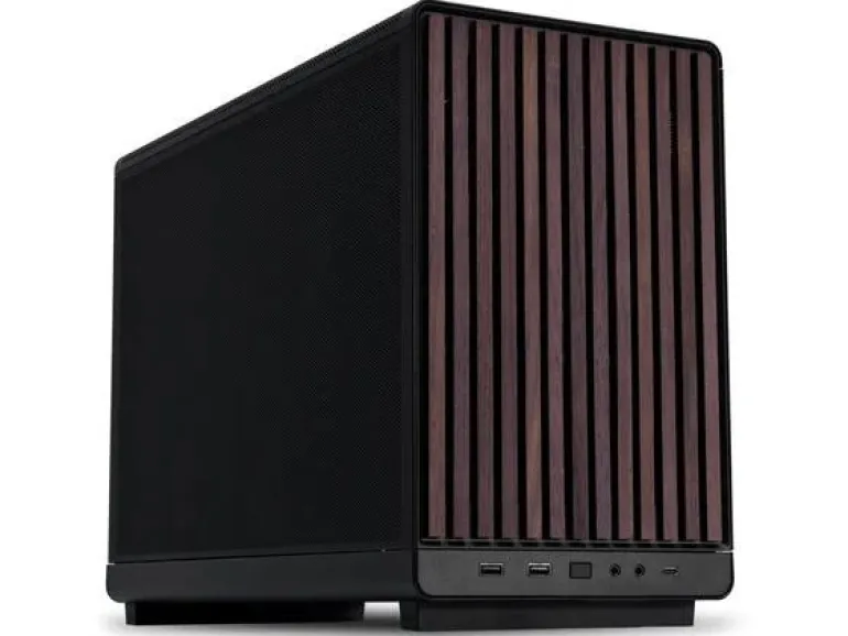 Lian Li PC-Gehäuse A3-mATX Wood Edition Schwarz/Walnuss