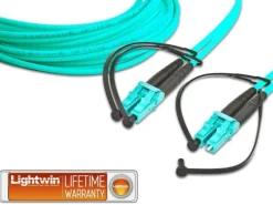 Lightwin LWL-Patchkabel Multimode LC – LC, OM3, Duplex, 2 m