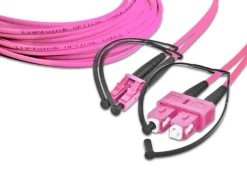 Lightwin LWL-Patchkabel Multimode LC – SC, OM4, Duplex, 1 m