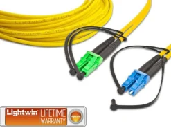 Lightwin LWL-Patchkabel Singlemode LC/APC – LC, OS2, Duplex, 2 m