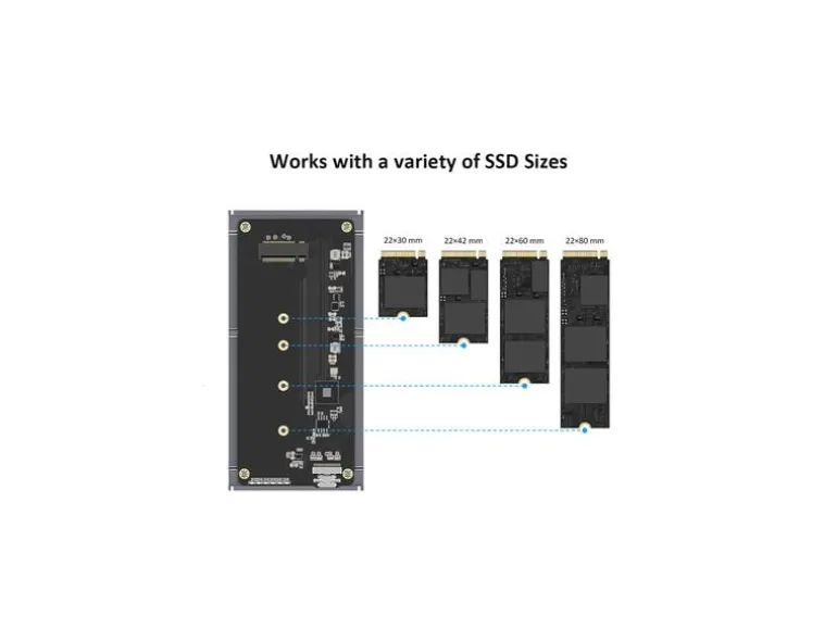 LMP Externes Gehäuse DataFlash USB4 M.2/Palm-sized NVMe SSD