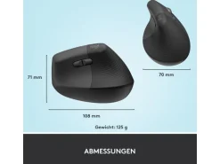 Logitech Ergonomische Maus Lift Graphite