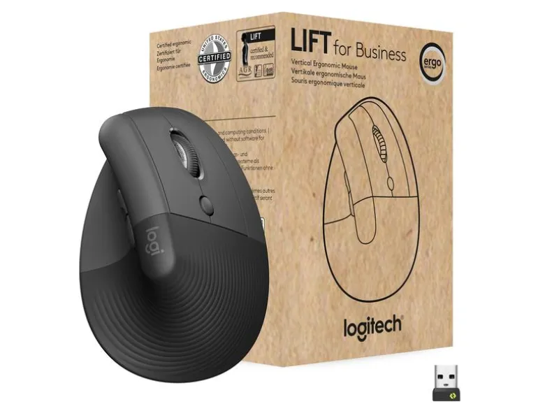 Logitech Ergonomische Maus Lift for Business Graphite