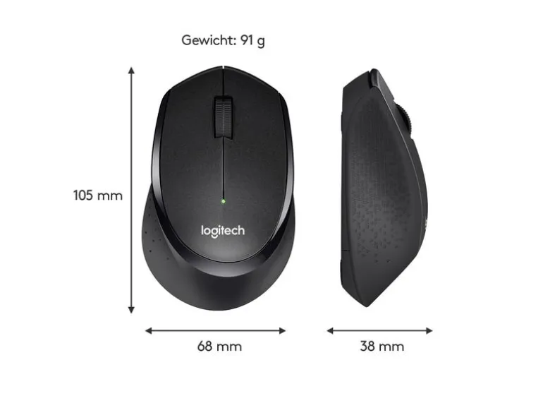Logitech Maus M330 Silent Plus schwarz