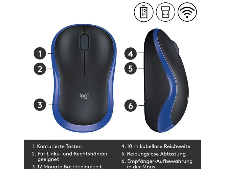 Logitech Maus M185 Wireless