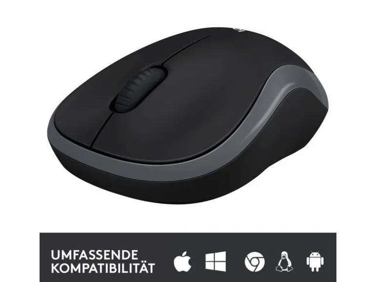 Logitech Maus M185 Wireless grau