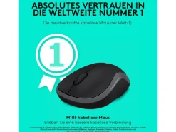 Logitech Maus M185 Wireless grau