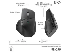 Logitech Maus MX Master 4 Bluetooth RF Wireless Schwarz