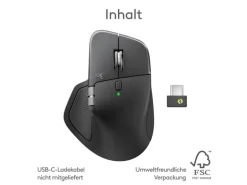 Logitech Maus MX Master 4 Bluetooth RF Wireless Schwarz
