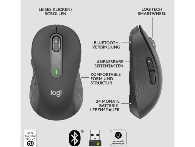 Logitech Maus Signature M650 Graphite