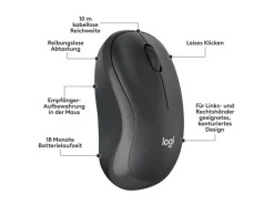 Logitech MK295 SilentTouch Wifi QWERTZ (CH) Schwarz/Graphit
