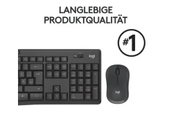 Logitech MK295 SilentTouch Wifi QWERTZ (CH) Schwarz/Graphit