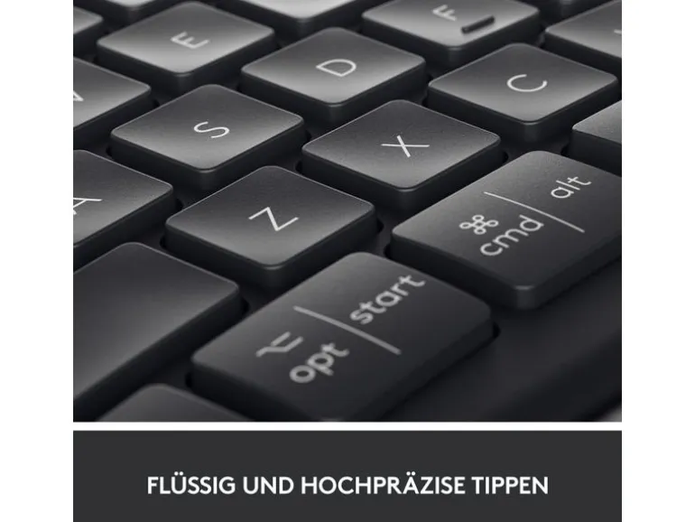 Logitech Tastatur Ergo K860 QWERTZ (CH), Schwarz/Graphit
