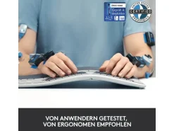 Logitech Tastatur Ergo K860 QWERTZ (CH), Schwarz/Graphit