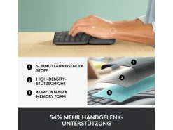 Logitech Tastatur Ergo K860 QWERTZ (CH), Schwarz/Graphit